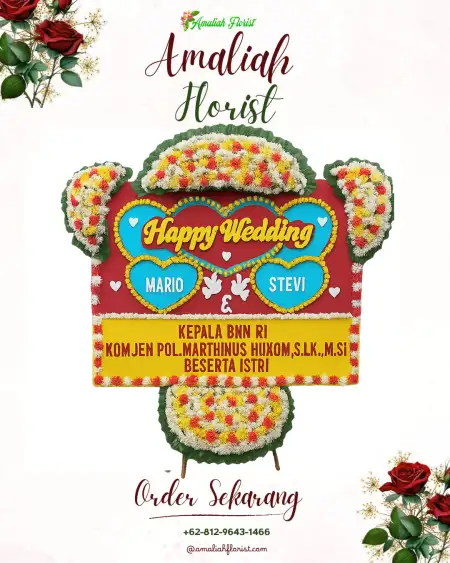 Papan Bunga Pernikahan Penambangan